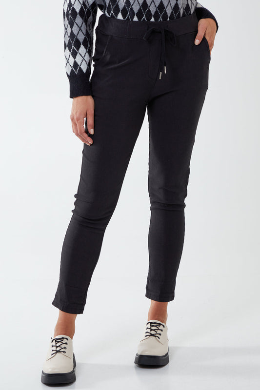 Magic pants plain smart (non crush) - black